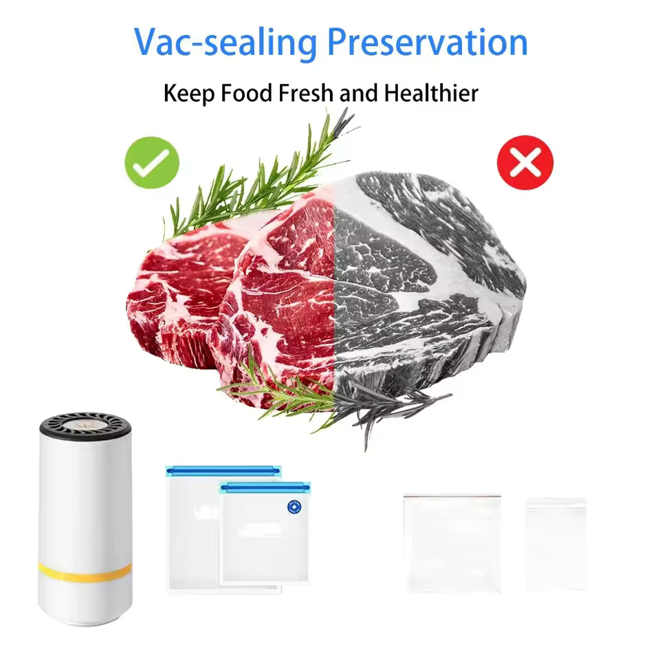 Value Lock™ Compact Vacuum Sealer and Food Vacuum Bags Bundle - Lock in Freshness, Save Money