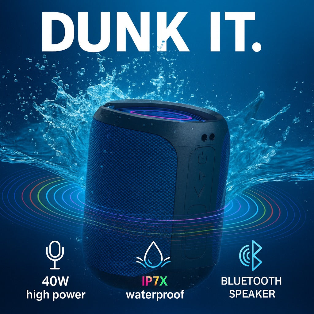 40W Portable Bluetooth Speaker – Power and Portability for Any Adventure
