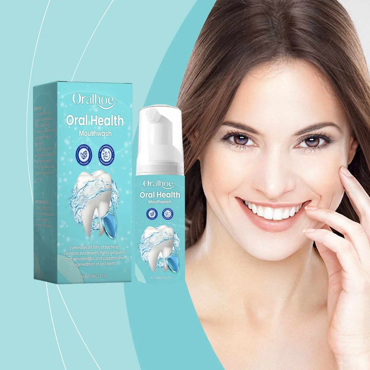 OralHoe Teeth Cleaning Mousse – Whitens, Fresh Breath, Removes Yellow Stains