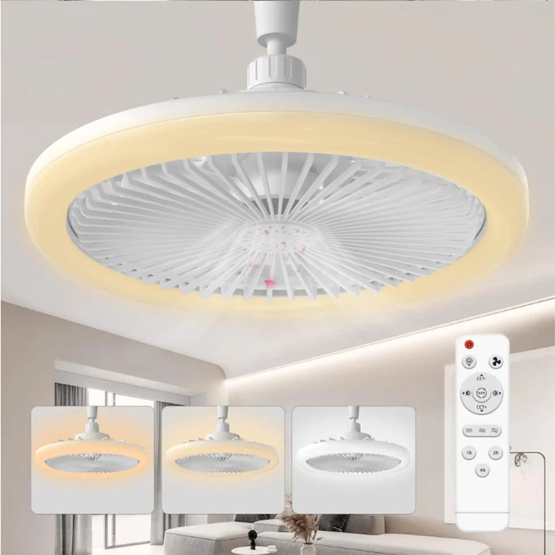 AirFlex™ 3‑in‑1 Rotatable E27 LED Ceiling Fan Light with Remote