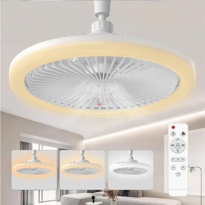 AirFlex™ 3‑in‑1 Rotatable E27 LED Ceiling Fan Light with Remote