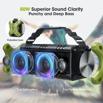 W-KING 50W Bluetooth Speaker: The Ultimate Outdoor Party Powerhouse