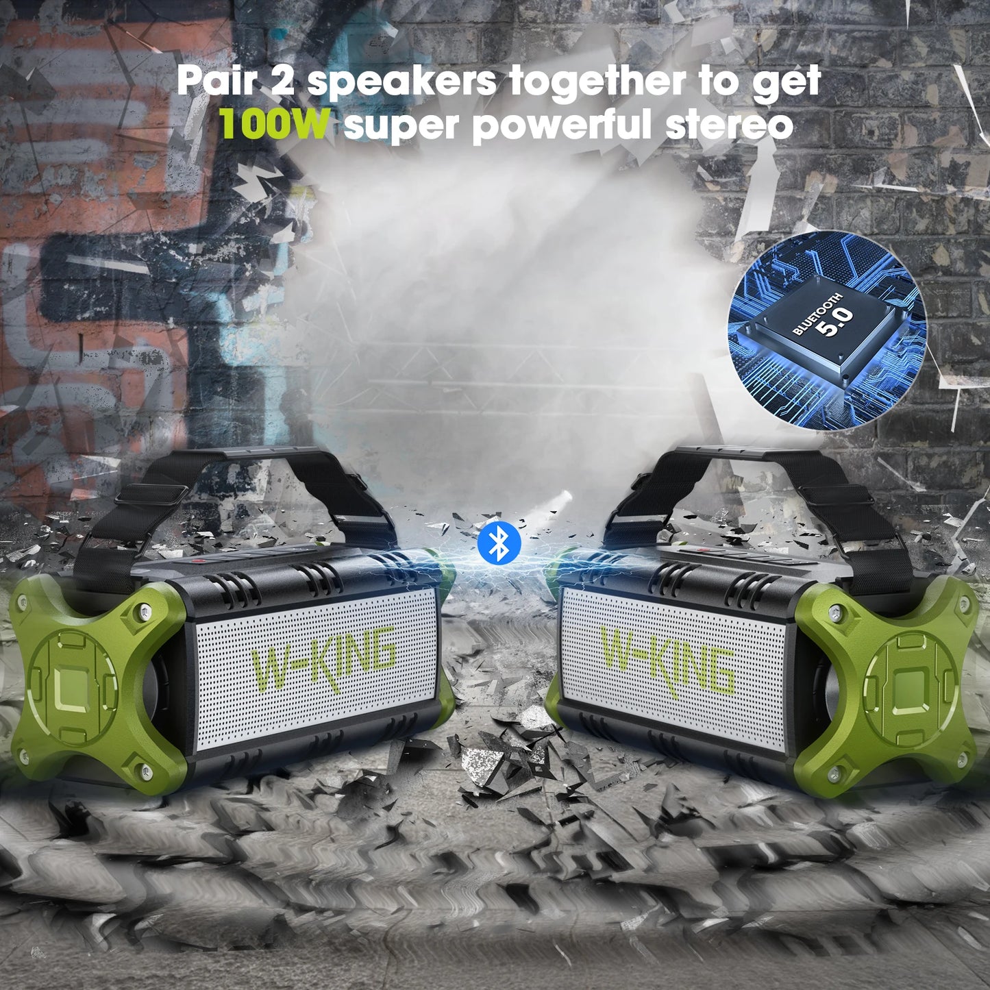 W-KING 50W Bluetooth Speaker: The Ultimate Outdoor Party Powerhouse