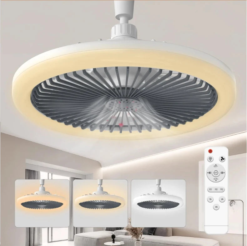 AirFlex™ 3‑in‑1 Rotatable E27 LED Ceiling Fan Light with Remote