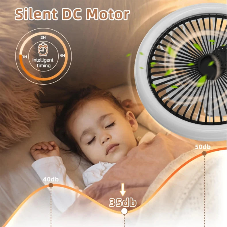 AirFlex™ 3‑in‑1 Rotatable E27 LED Ceiling Fan Light with Remote