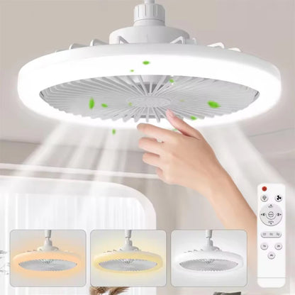 AirFlex™ 3‑in‑1 Rotatable E27 LED Ceiling Fan Light with Remote