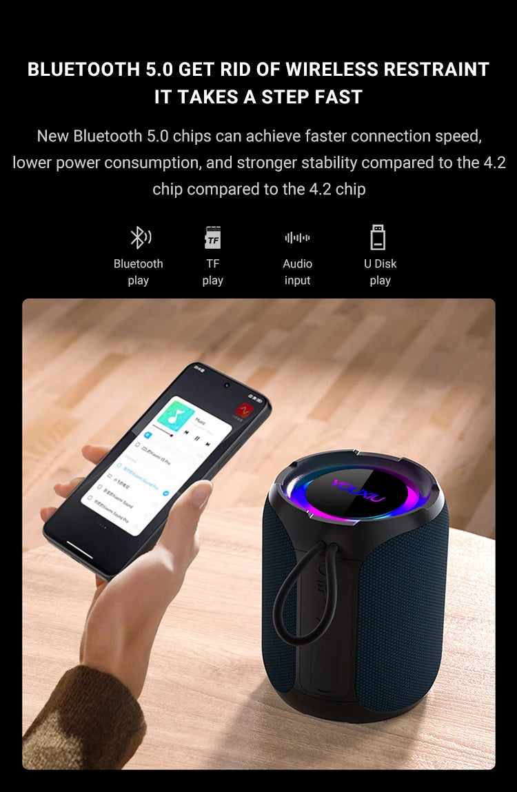 40W Portable Bluetooth Speaker – Power and Portability for Any Adventure