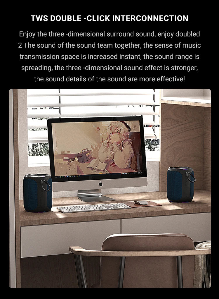 40W Portable Bluetooth Speaker – Power and Portability for Any Adventure