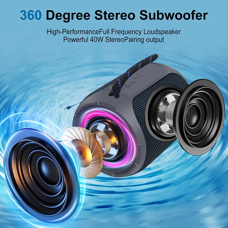 40W Portable Bluetooth Speaker – Power and Portability for Any Adventure