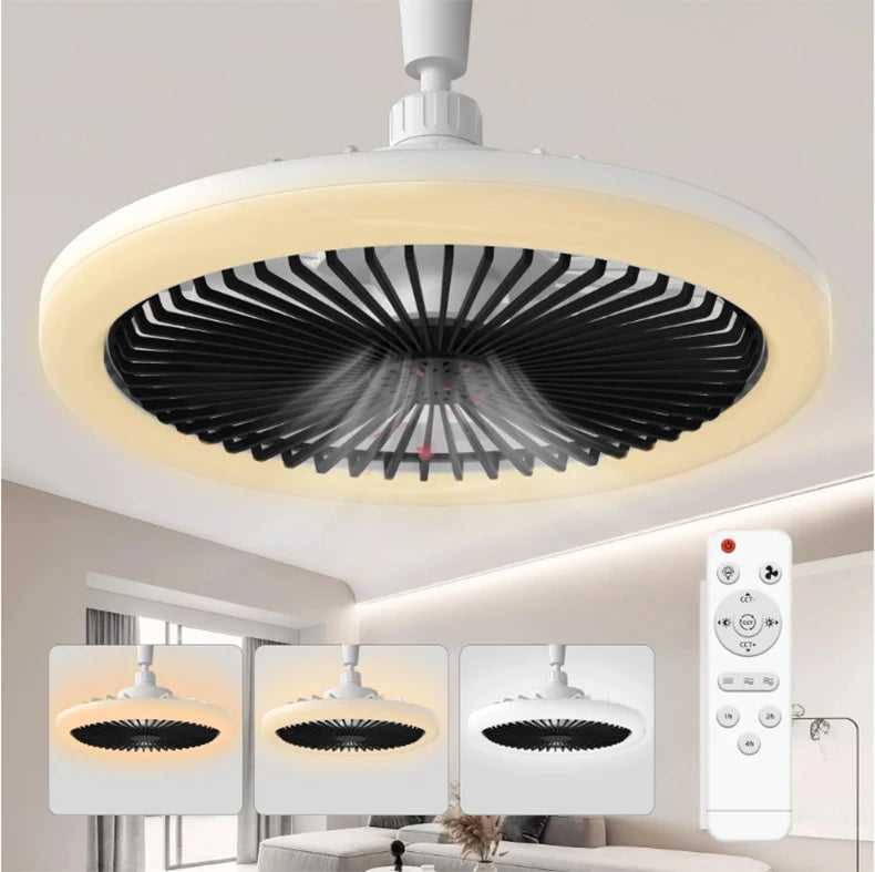 AirFlex™ 3‑in‑1 Rotatable E27 LED Ceiling Fan Light with Remote