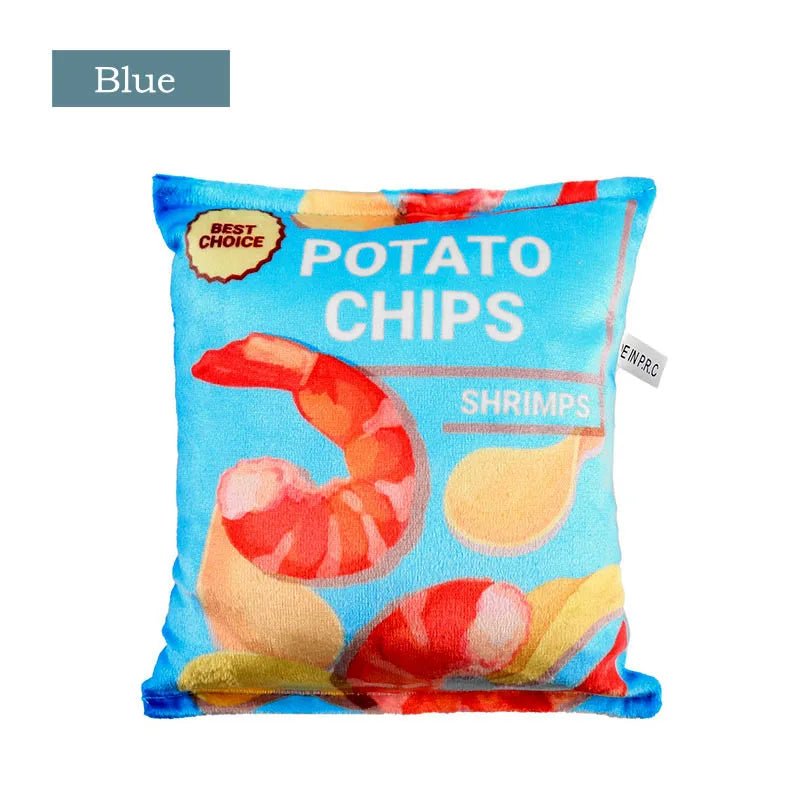 Realistic Potato Chips Plush Chew Toys for Dogs & Cats