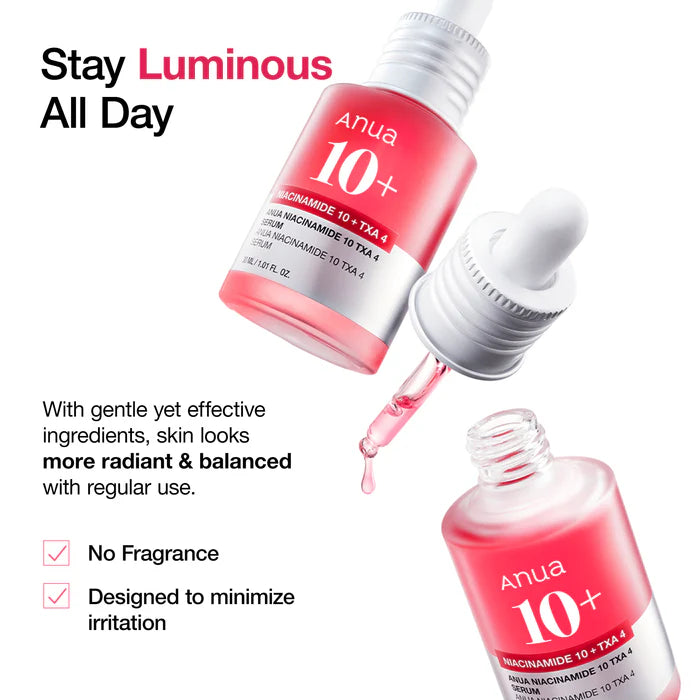 Niacinamide 10 TXA 4 Serum for Brightening and Dark Spots.